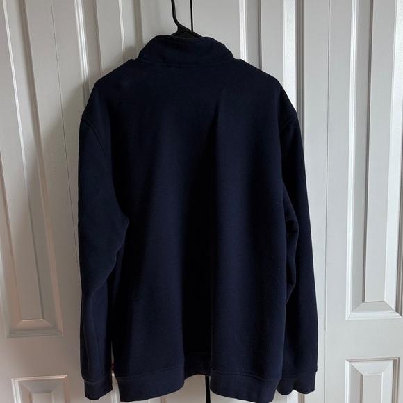 Men's Large Navy Blue Lightweight Jacket with Sherpa Collar - Picture 2 of 4